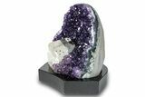 Sparkly Amethyst Cluster With Wood Base - Uruguay #275610-2